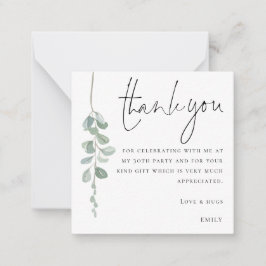 ミニユーカリ写真30歳の誕生日ありがとう ノートカード