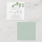 ミニユーカリ結婚プス夕べパーティー招待状 ノートカード (正面/裏面)