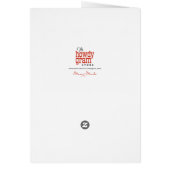 ミニライトのクリスマスカードをはいた猫漫画 (裏面)