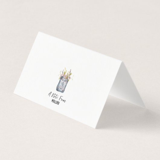 ミニランチボックスカーパーソナライズされたド🍎お名前 名刺 (裏面)