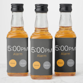 ミニリカー上の稼働日アラームボトル リキュールボトルラベル