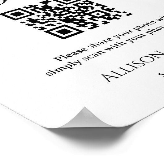 ミニリスト愛QRコードの写真結婚をキャプチャ ポスター (角)
