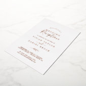 ミニリーフ | ローズゴールドの箔押し結婚式の招待状 箔招待状 (回転した状態)