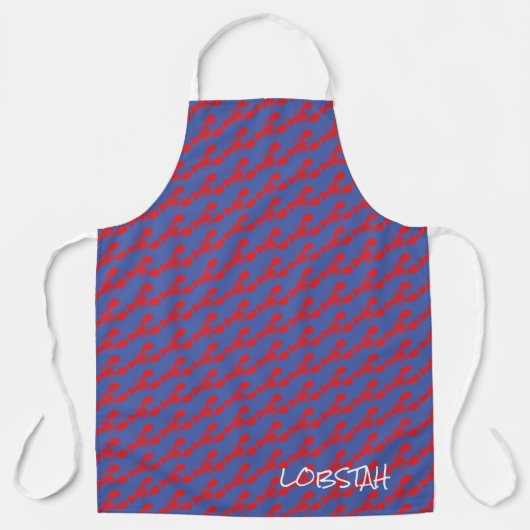 ミニレッドロブスターブルーメーンロブスタ魚釣りエプロン エプロン (正面)