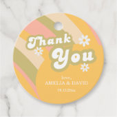 ミニレトロサンシャイン男の赤ちゃんシャワーサンキュー フェイバータグ (正面)