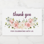 ミニワきらめくインボトルラベルありがとう スパークリングワインラベル (シングルラベル)