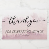 ミニワきらめくインボトルラベルありがとう スパークリングワインラベル (シングルラベル)