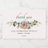 ミニワきらめくインボトルラベルありがとう スパークリングワインラベル (シングルラベル)