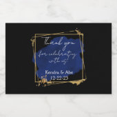 ミニワきらめくインボトルラベル結婚for スパークリングワインラベル (シングルラベル)