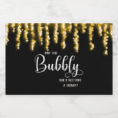 ミニワきらめくインボトルラベル。ワイきらめくン スパークリングワインラベル (シングルラベル)