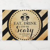 ミニワイきらめくンラベルゴシック結婚式の引き出物 スパークリングワインラベル (シングルラベル)