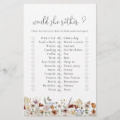 ミニワイルドフラワーブライダルシャワーゲーム (正面)