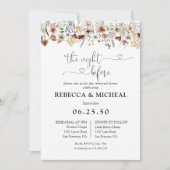 ミニワイルドフラワーリハーサルディナー招待状 招待状 (正面)