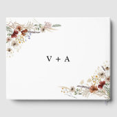 ミニワイルドフラワー結婚ズゲストブック ゲストブック (裏面)