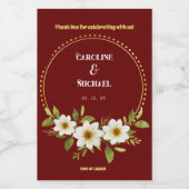 ミニワインウェディングパーティー ワインラベル (シングルラベル)