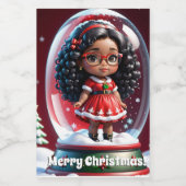 ミニワインボトルクリスマスラベル ワインラベル (シングルラベル)