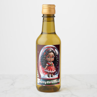 ミニワインボトルクリスマスラベル ワインラベル