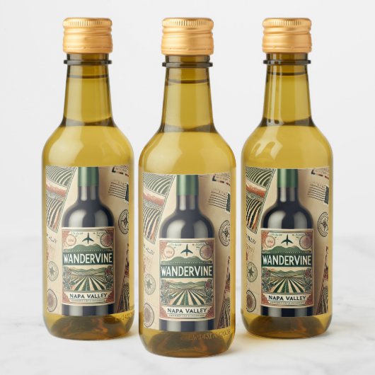 ミニワインボトルラベル(5.08cm x 7.62cm) ワインラベル (ボトル)