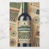 ミニワインボトルラベル(5.08cm x 7.62cm) ワインラベル (シングルラベル)