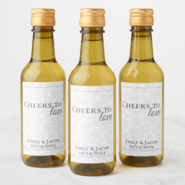 ミニワインボトル 恋愛に乾杯 ワインラベル