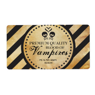 ミニワインラベルゴシック結婚式の引き出物 ラベル