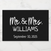 ミニワインラベル夫妻 スパークリングワインラベル (シングルラベル)