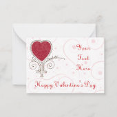 ミニヴィンテージバレンタインのラブノート ノートカード (裏面)