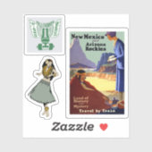 ミニヴィンテージ旅行荷物ラベルシール シール (シート)