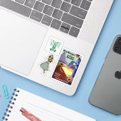 ミニヴィンテージ旅行荷物ラベルシール シール (ノートパソコンとiPhone)