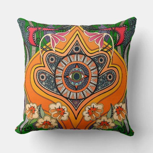 ミニーグリーン クッション (正面)