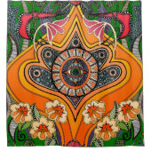 ミニーグリーン シャワーカーテン (正面)