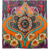 ミニーパープルシャワーカーテン シャワーカーテン (正面)