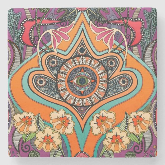 ミニーパープルストーンコースター ストーンコースター (正面)