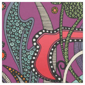 ミニーパープル生地 ファブリック (クローズアップ)