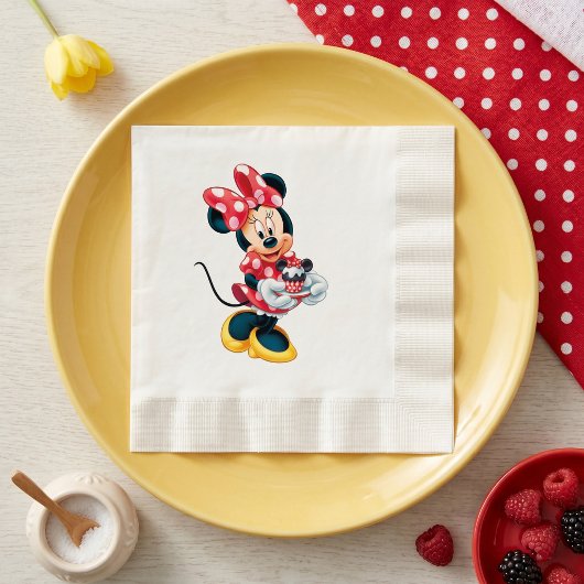 ミニー ナプキン 縁ありランチョンナプキン