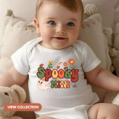 ミニ不気味ハロウィーンママと私のマッチング ベビーボディスーツ