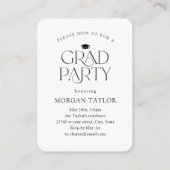 ミニ優雅なエレガンス写真卒業招待状 エンクロージャーカード (裏面)