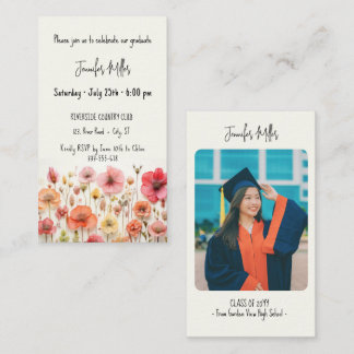 ミニ卒業パーティーの招待状 名刺