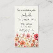 ミニ卒業パーティーの招待状 名刺 (正面)