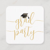 ミニ卒業パーティー招待状クラス2025 エンクロージャーカード (正面)