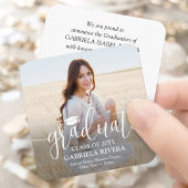 ミニ卒業写真の発表またはパーティー招待状 エンクロージャーカード