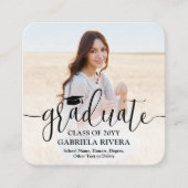 ミニ卒業写真の発表または招待状 エンクロージャーカード (正面)