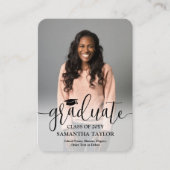 ミニ卒業発表またはパーティの招待状 エンクロージャーカード (正面)