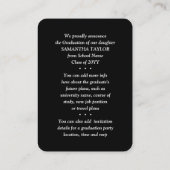 ミニ卒業発表写真招待状 エンクロージャーカード (裏面)