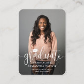 ミニ卒業発表写真招待状 エンクロージャーカード (正面)