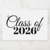 ミニ卒業記念シャンパンボトルラベル クラスオブ26 スパークリングワインラベル (シングルラベル)