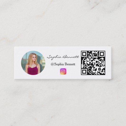 ミニ名刺 インスタグラム 写真 QR フォロワー (正面)