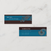 ミニ名刺::ペイズリー1 スキニー名刺 (正面/裏面)