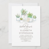 ミニ多汁メイスンジャース素朴ブライダルシャワー 招待状 (正面)