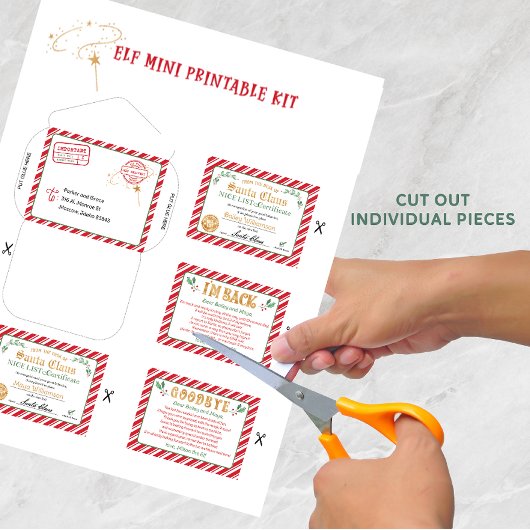 ミニ小妖精や小人印刷可能文字マジカルミニサンタ小妖精や小人 ポスター